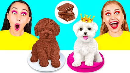 REAL FOOD VS CHOCOLATE FOOD CHALLENGE   Funny Pranks by DaRaDa Challenge