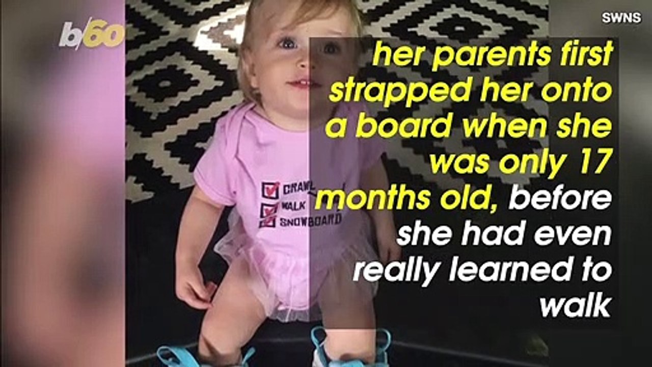 Must See! This 3-Year-Old Snowboarder Learned to Ride Before She Learned to Walk