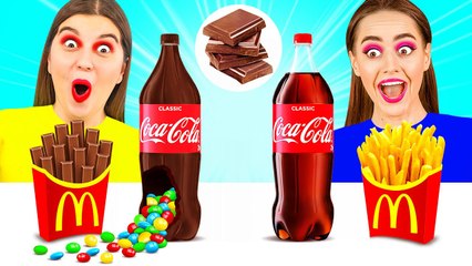 Rich vs Broke Food Chocolate Challenge by DaRaDa Challenge