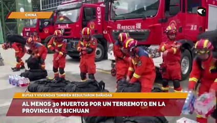 Al menos 30 muertos por un terremoto en la provincia de Sichuan