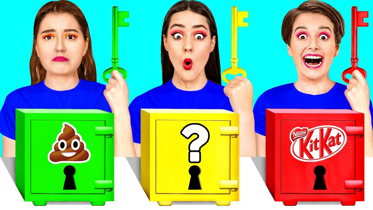 Rich vs Broke Food Chocolate Challenge #2   Epic Girl War with Chocolate Yummies by DaRaDa Challenge