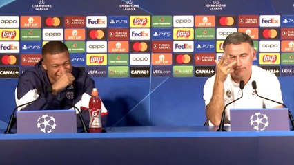 Mbappé et Galtier en conférence de presse avant PSG - Juventus