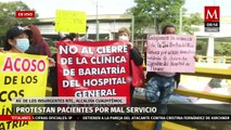 Pacientes del Hospital General de Tláhuac se manifiestan en las calles por mal servicio