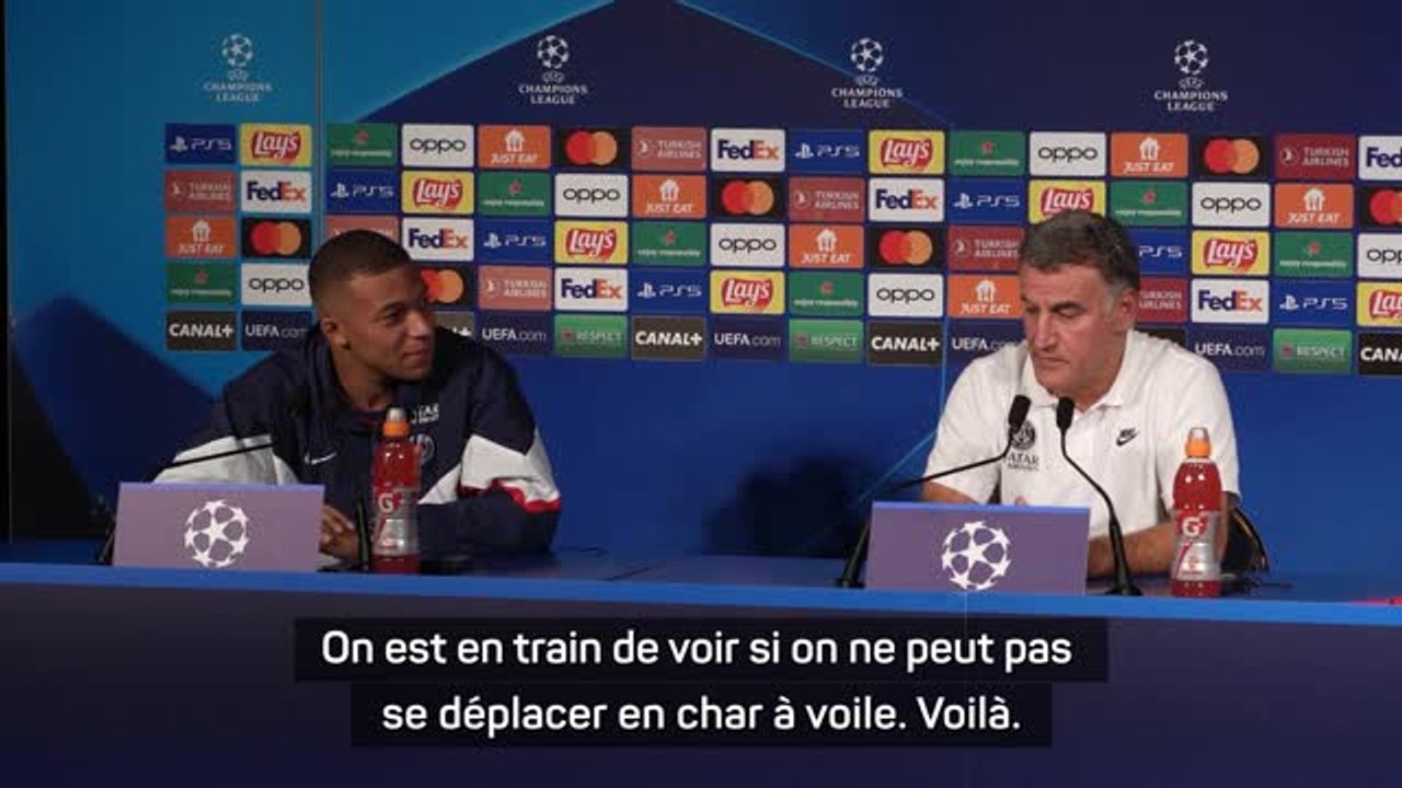 PSG - Galtier, les déplacements en jet et l'offre TGV : "On est en train de voir si on ne peut pas se déplacer en char à voile"