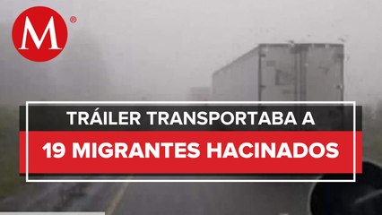 Download Video: Aseguran tractocamión con 16 migrantes en Veracruz