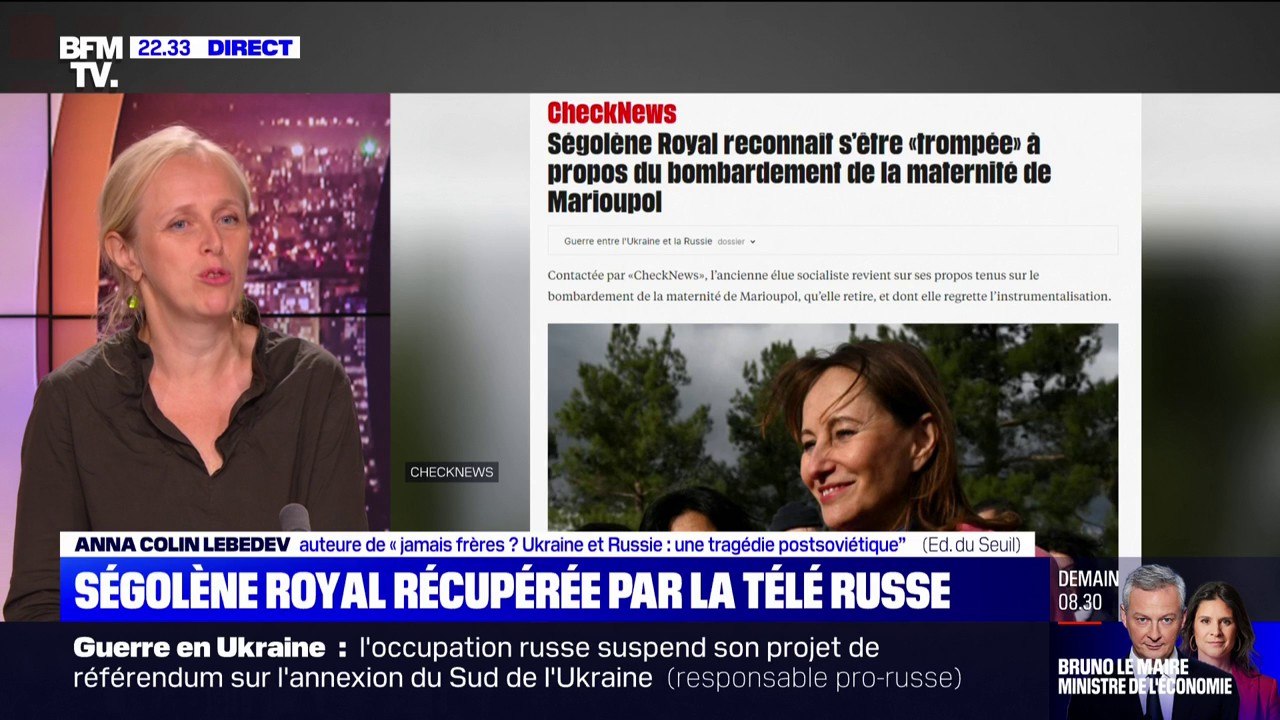 Polémique sur Ségolène Royal et les crimes de guerre en Ukraine: "C'est très bien que nous ayons des excuses", affirme l'auteure Anna Colin Lebedev
