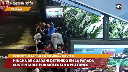 Hincha de Guaraní detenido en la Parada Sustentable por molestar a peatones