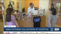 WWII Veteran volunteers at hospital