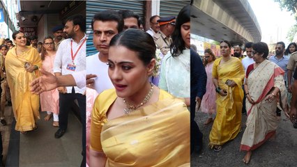 Kajol Devgan visited Lalbaughcha Raja to seek the blessings of Lord Ganesha | FilmiBeat