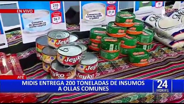 Ate: ollas comunes reciben 200 toneladas de alimentos del Midis