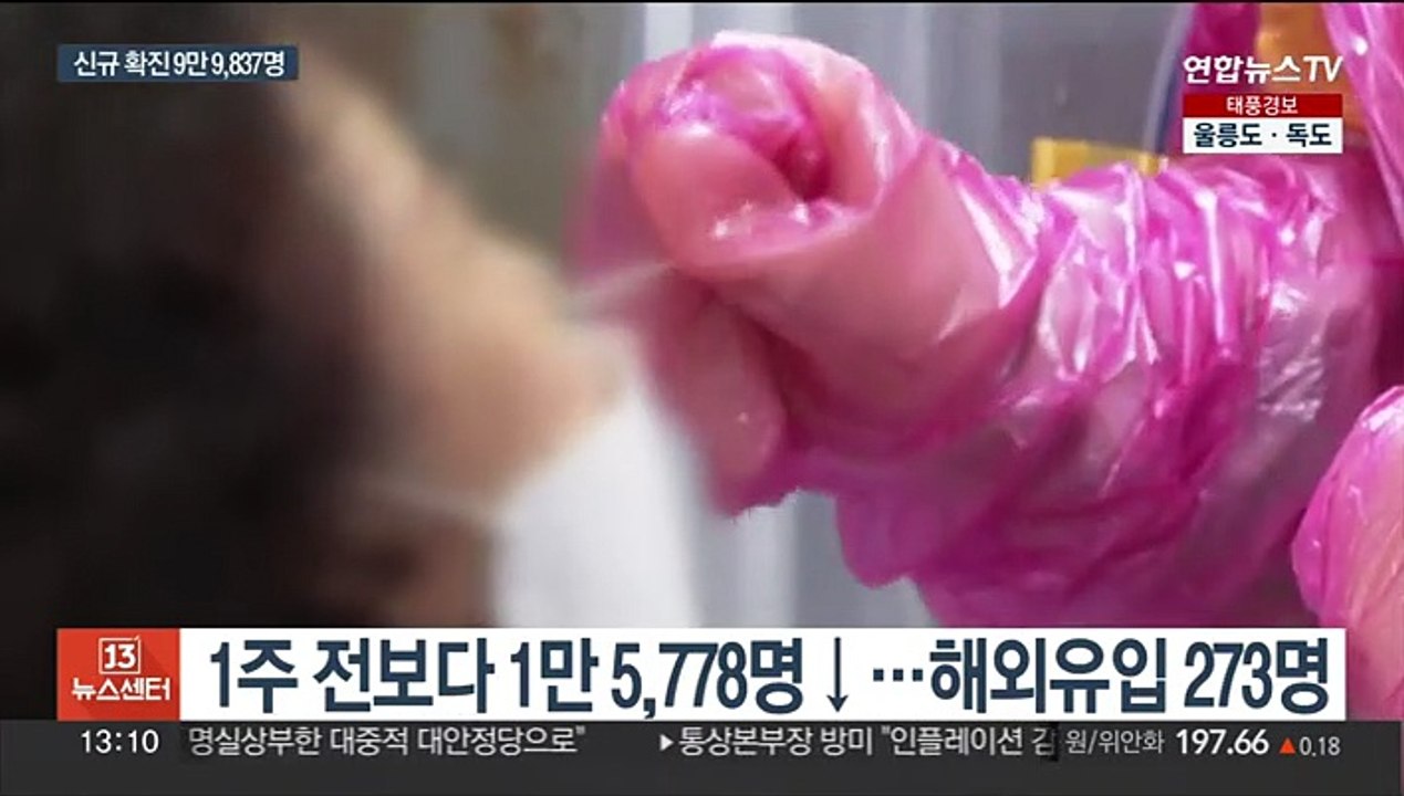 신규 확진 10만 명 육박…위중증 2주째 500명대