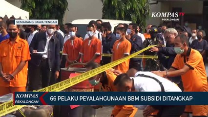 Descargar video: 66 Pelaku Peyalahgunaan BBM Subsidi Ditangkap