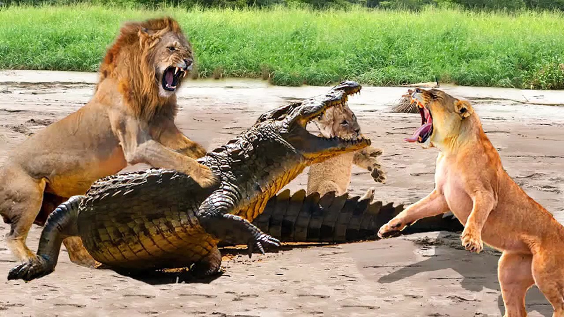 Careless with the cubs, the lion king must pay a heavy price when the giant crocodile eats the cubs - video Dailymotion