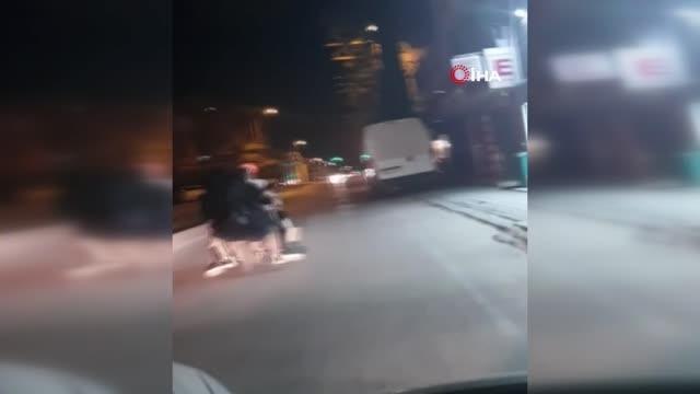 Son Dakika | Trafikte tehlikeli yolculuk kamerada