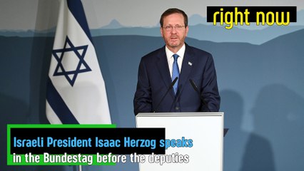 Isaac Herzog, President of Israel speaks in the Bundestag before the deputies of Germany.