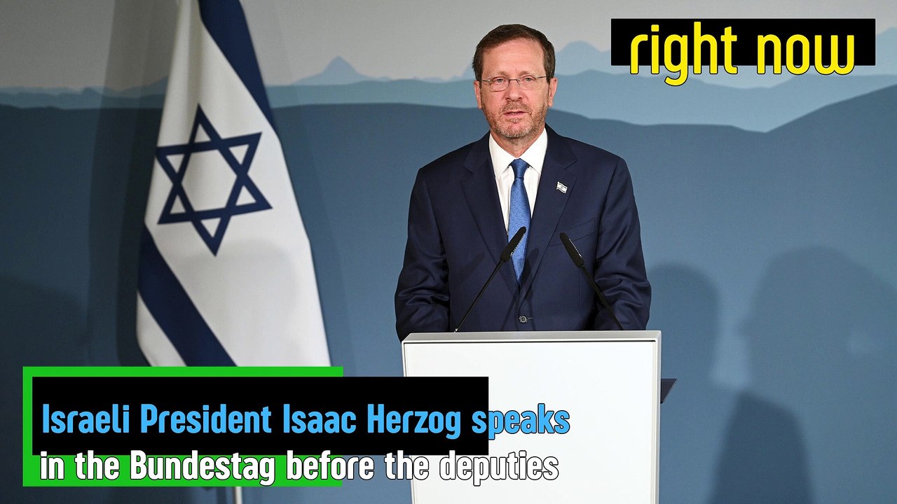 Isaac Herzog, President of Israel speaks in the Bundestag before the deputies of Germany.