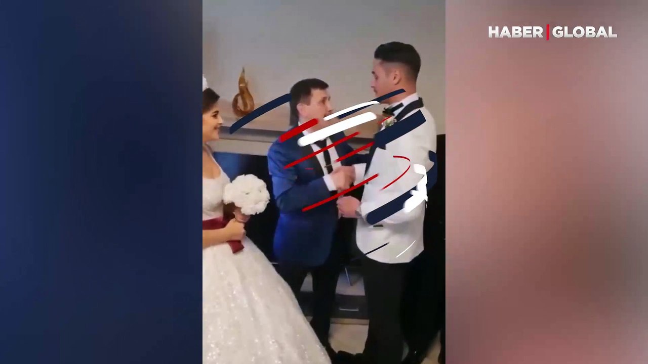 Şaşkın damat durumu son anda toparladı