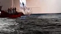 ÇANAKKALE - Gemide düşüp yaralanan kadın yolcunun tıbbi tahliyesi KEGM ekiplerince gerçekleştirildi