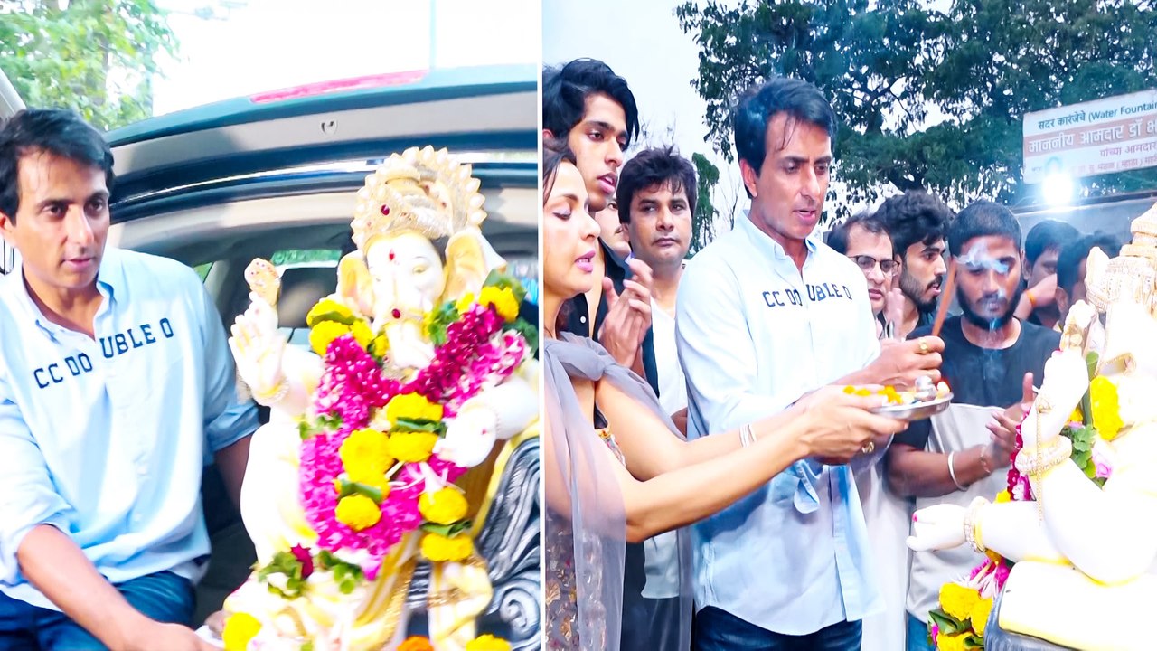 सोनू सूद,सोनू सूद गणपति,सोनू सूद गणपति विसर्जन