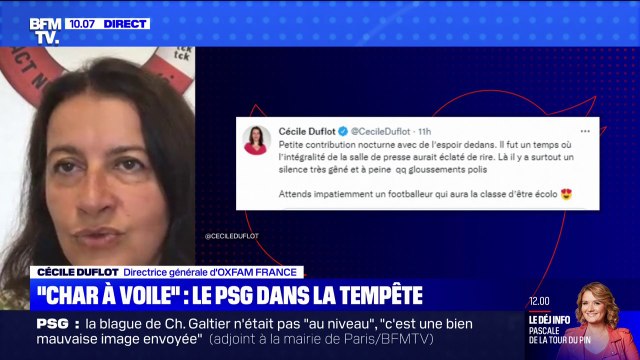 Cécile Duflot soulagée que l'on parle d'écologie le soir d'un match capital pour le PSG