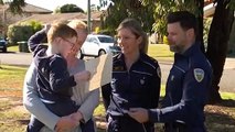 4-year-old meets again with paramedics he called to save his mum