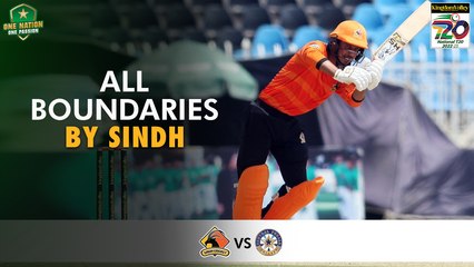 All Boundaries By Sindh | Central Punjab vs Sindh | Match 13 | National T20 2022 | PCB | MS2T