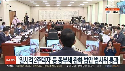 '일시적 2주택자' 등 종부세 완화법 개정안 법사위 통과