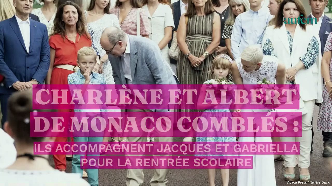 PHOTOS. Charlène et Albert de Monaco comblés : ils accompagnent Jacques et Gabriella pour la rentrée scolaire
