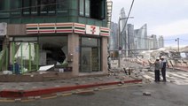 Buildings damaged by Typhoon Hinnamnor in South Korea