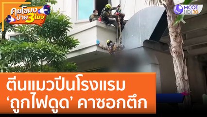 ตีนแมวปีนโรงแรม 'ถูกไฟดูด' คาซอกตึก (6 ก.ย. 65) คุยโขมงบ่าย 3 โมง