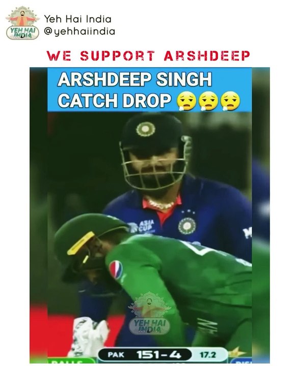 Arshdeep Singh catch missed  arshdeep Singh ko bola khalistani