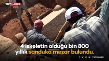 İçerisinde 4 iskeletin olduğu 1800 yıllık mezar bulundu