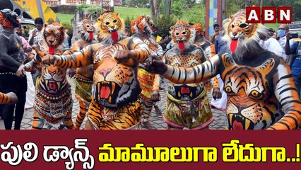 పులి డ్యాన్స్‌ మామూలుగా లేదుగా..! || Onam Festival 2022 || ABN Digital