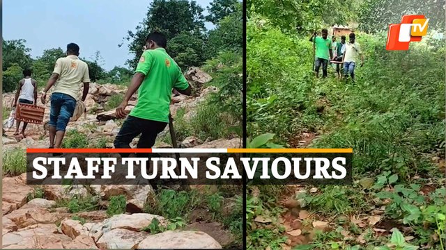 Watch: Ambulance Staff Climb Hills, Carry Ailing Patients On Stretcher For 4 Km In This Odisha Village