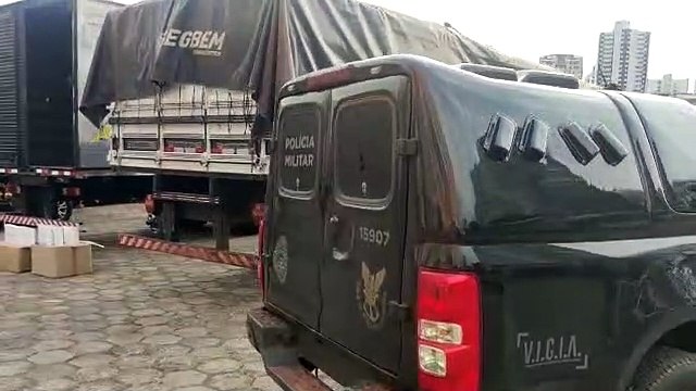 PF e BPFron fazem apreensão milionária de cigarros, veículos, eletrônicos, armas e munições