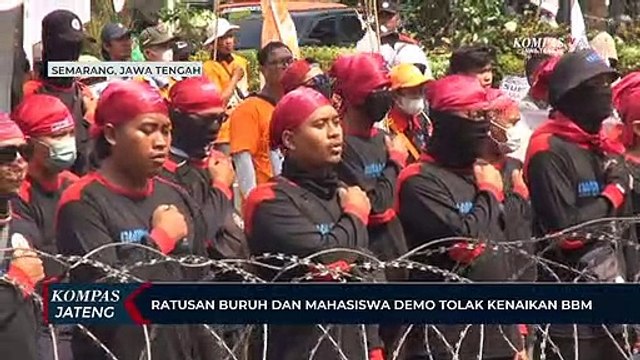 Ratusan Buruh dan Mahasiswa Demo Tolak Kenaikan BBM