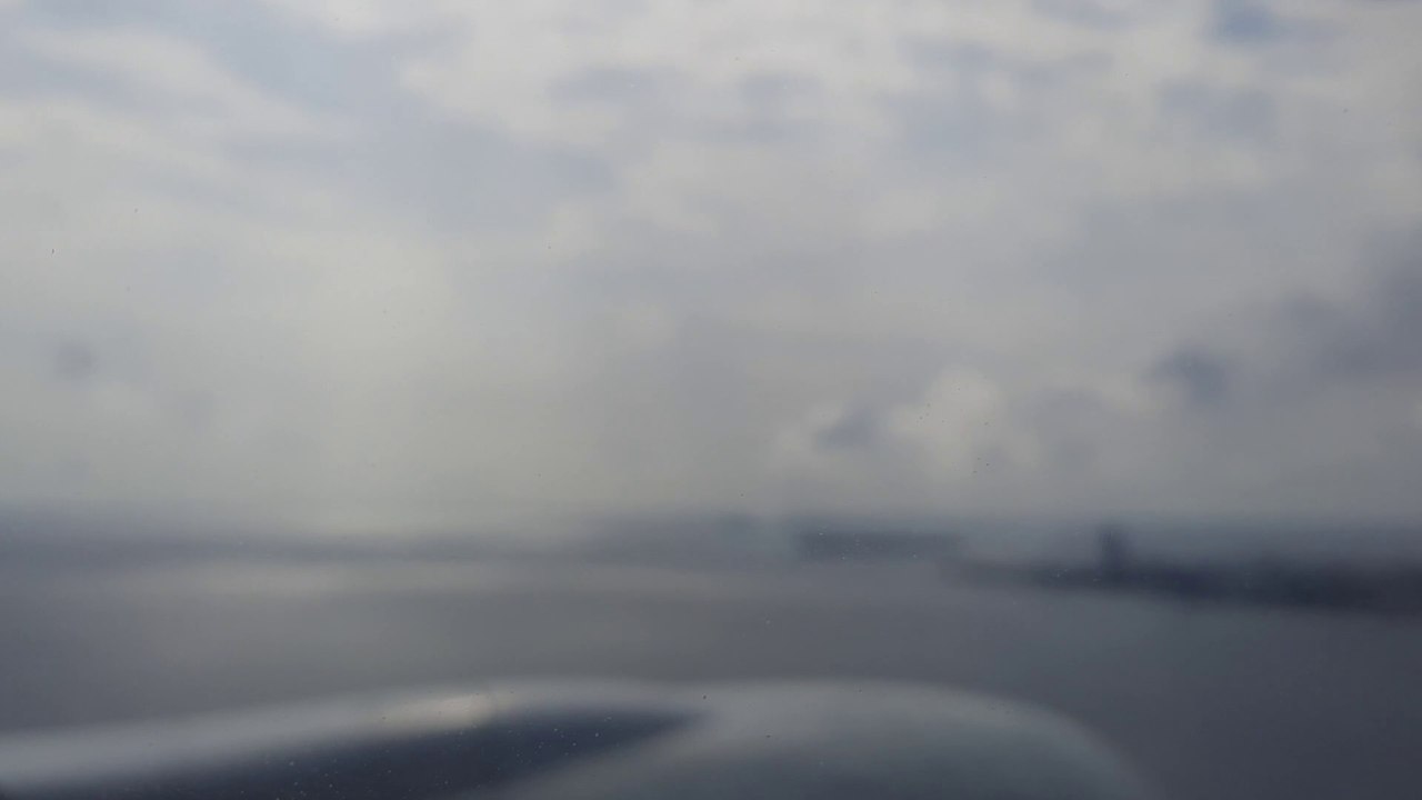 A beautiful view of the plane landing at Hulhu Male Airport, Maldives