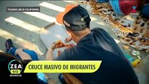 Reportan cruces masivos de migrantes a EU; temen que se trate de una red de tráfico de personas