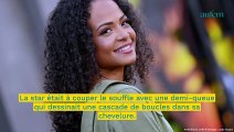 Christina Milian renversante avec une coiffure afro glamour
