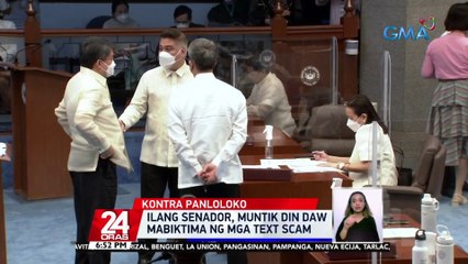Ilang Senador, muntik din daw mabiktima ng mga text scam | 24 Oras