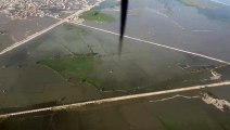 Pakistan: Aerial shots of flooded farmland