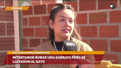 Intentaron robar una garrafa pero se llevaron al gato