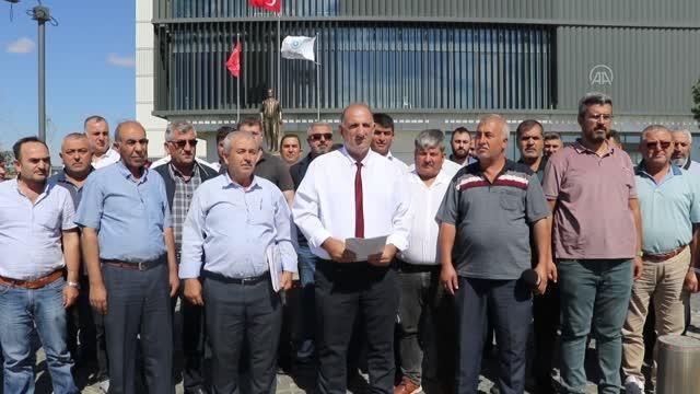 Servisçiler, Ulaşım Koordinasyon Merkezi'ni protesto etti
