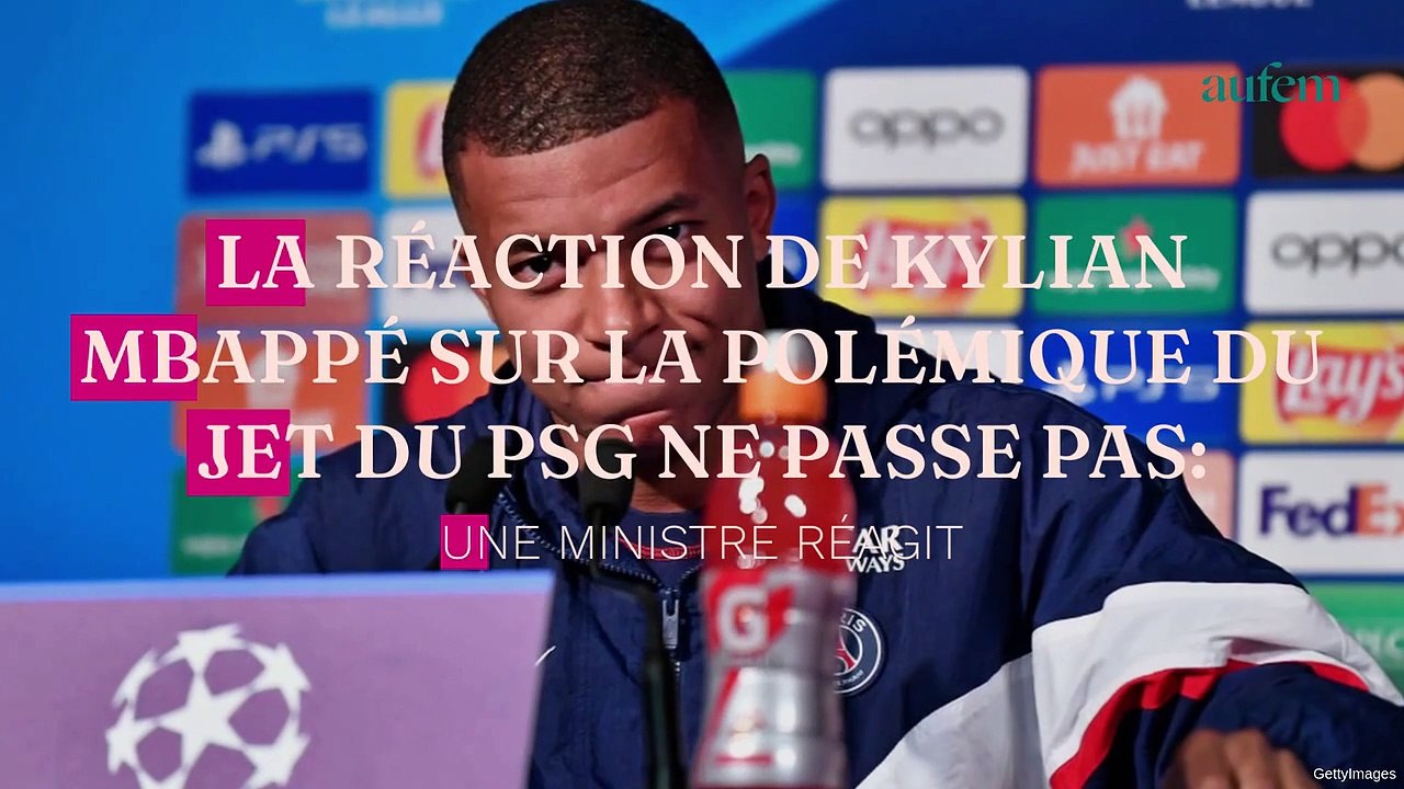 La réaction de Kylian Mbappé à une question sur la polémique du jet du PSG ne passe pas, une ministre réagit