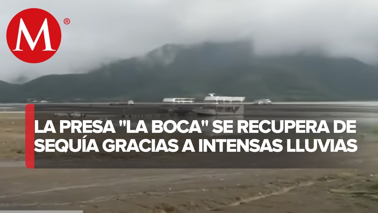 Sube el nivel de agua en la presa "La Boca" en Nuevo León tras fuertes lluvias