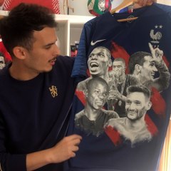 Matthias réalise d’incroyables peintures de sportifs sur leur maillot