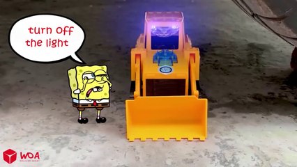 Spongebob and Patrick's car is trapped in a sea of ​​jelly, the crusher car is crunchy and soft