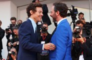 Harry Styles KISSES Nick Kroll on the lips during Don't Worry Darling standing ovation