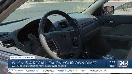 Valley driver learns car doesn't qualify for free recall fix