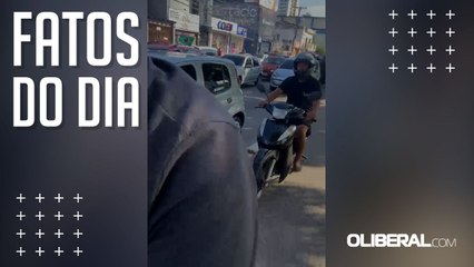Ciclista flagra invasão da ciclofaixa da João Paulo II por motociclistas